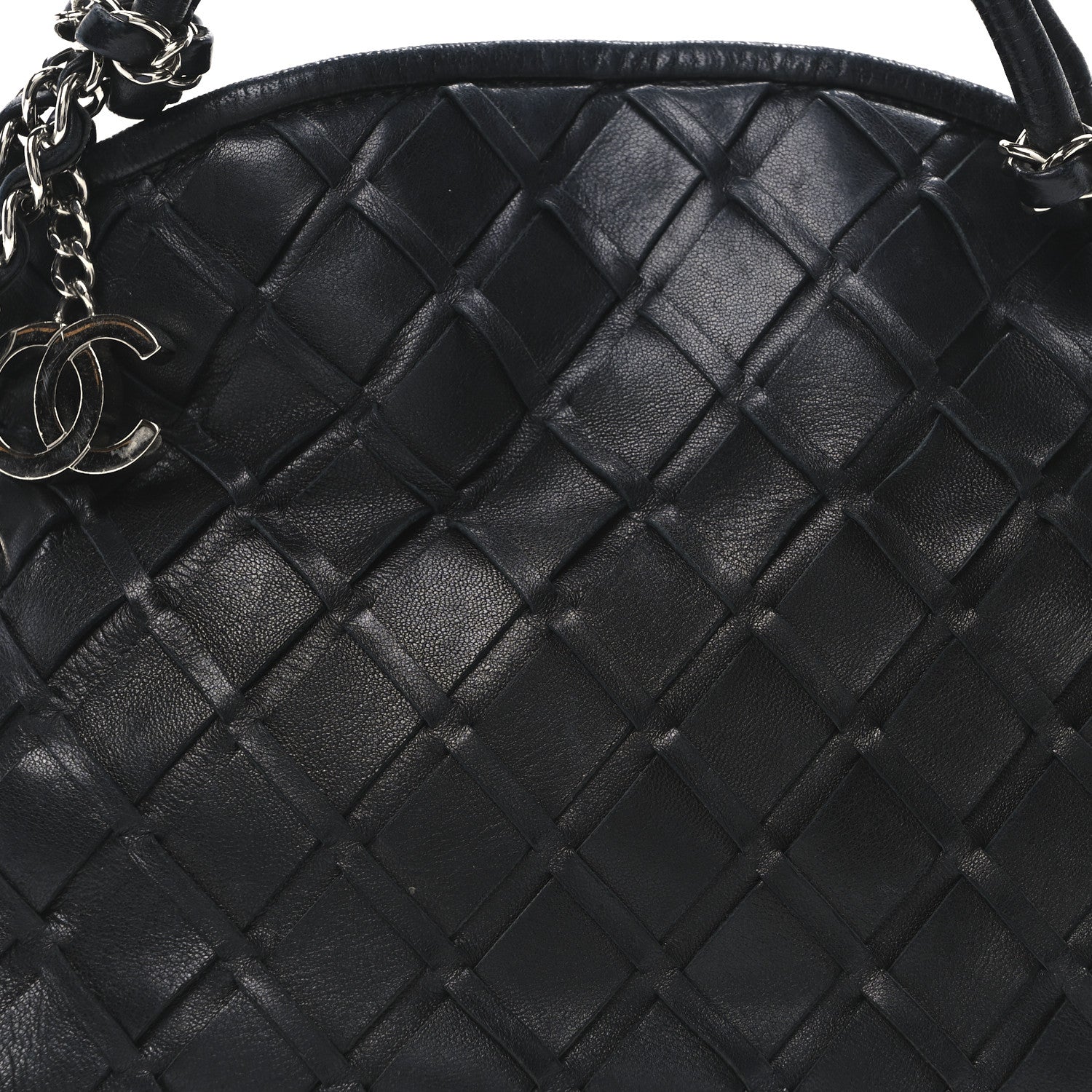 Chanel Lambskin Woven Small Ultimate Soft Sombrero Hobo Black 7 of 10