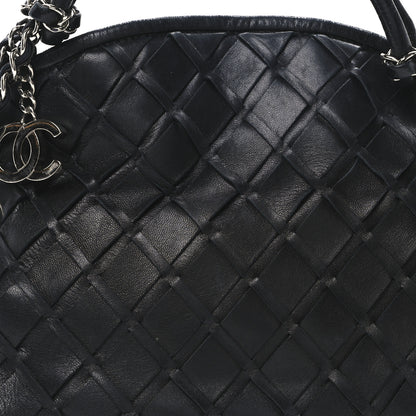 Chanel Lambskin Woven Small Ultimate Soft Sombrero Hobo Black 7 of 10