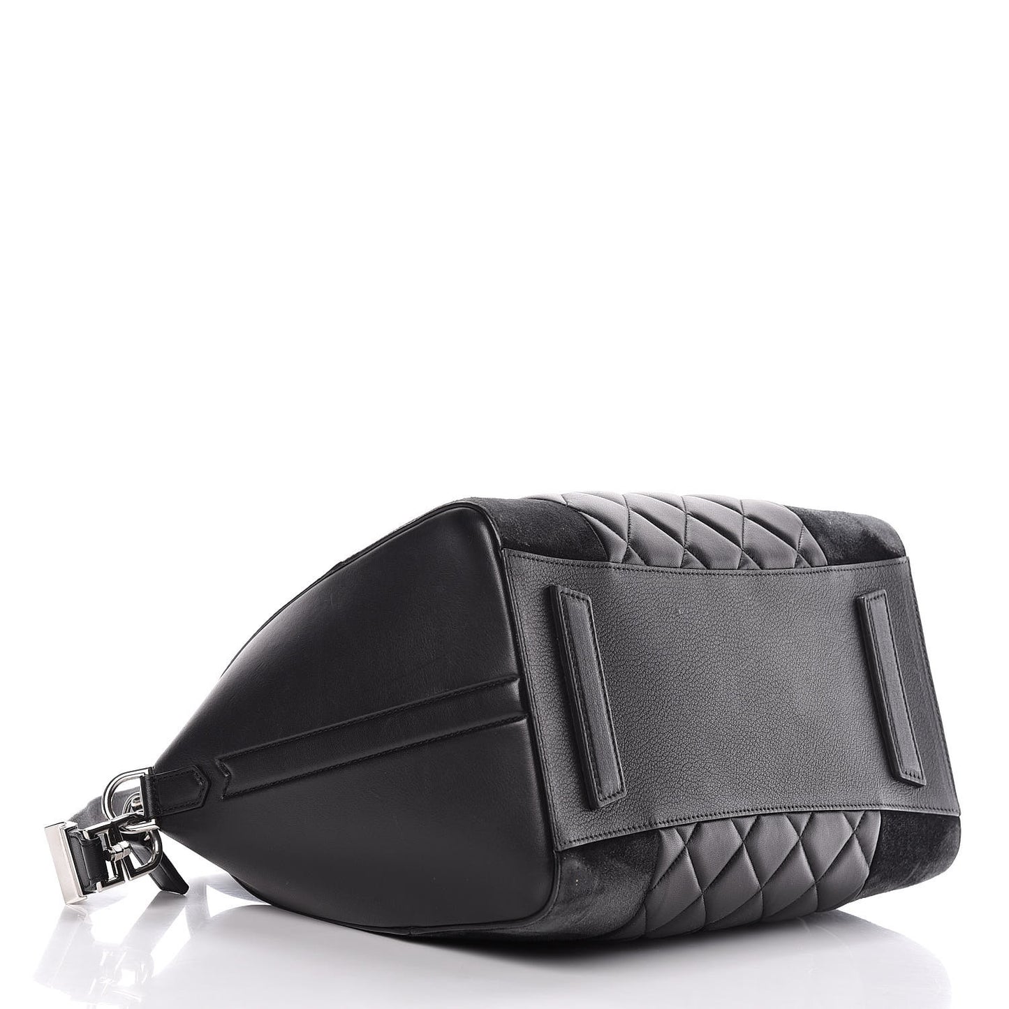 Sugar Goatskin Lambskin Diamond Quilted Medium Antigona Black