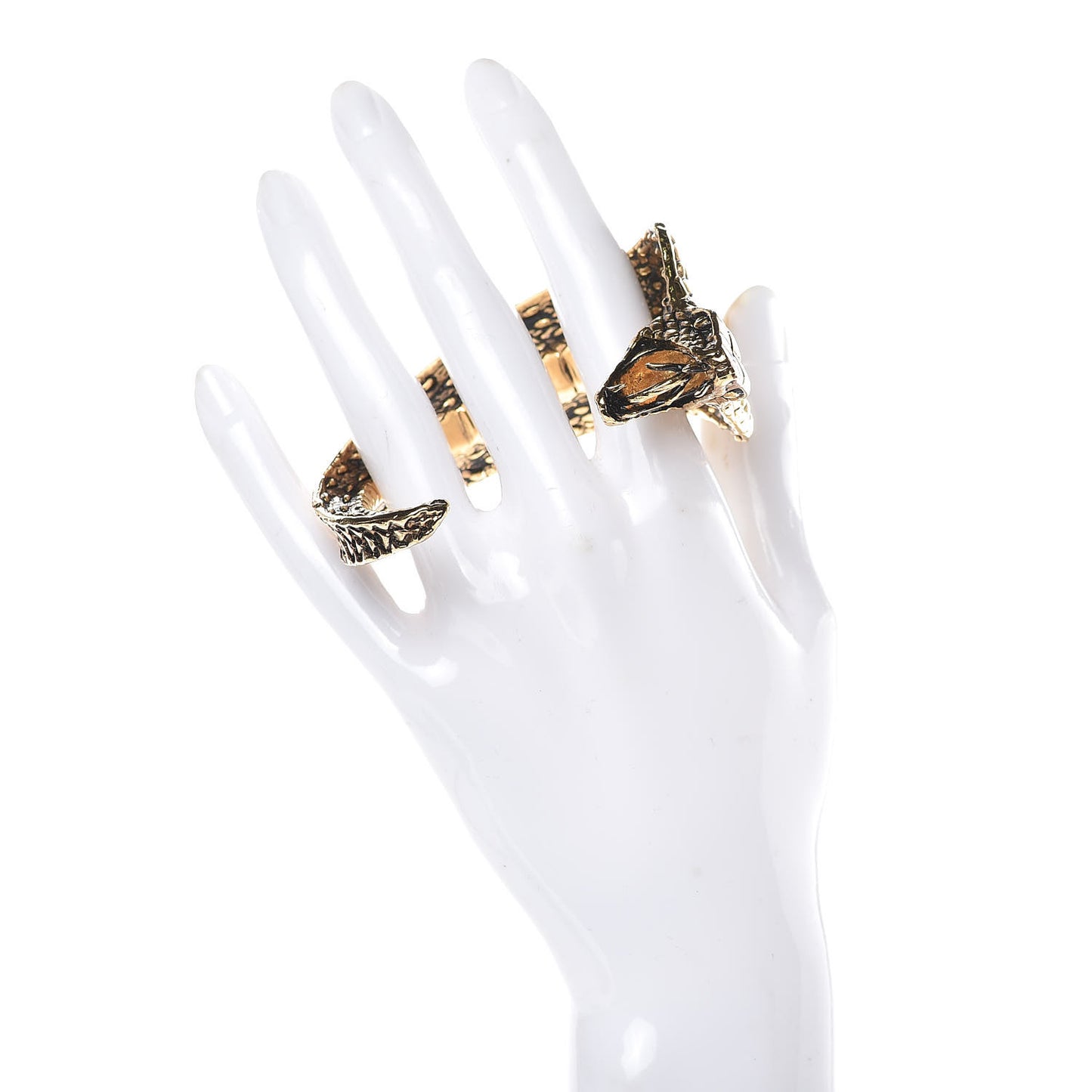 Brass Anamalier Cobra Cuff Bracelet Gold