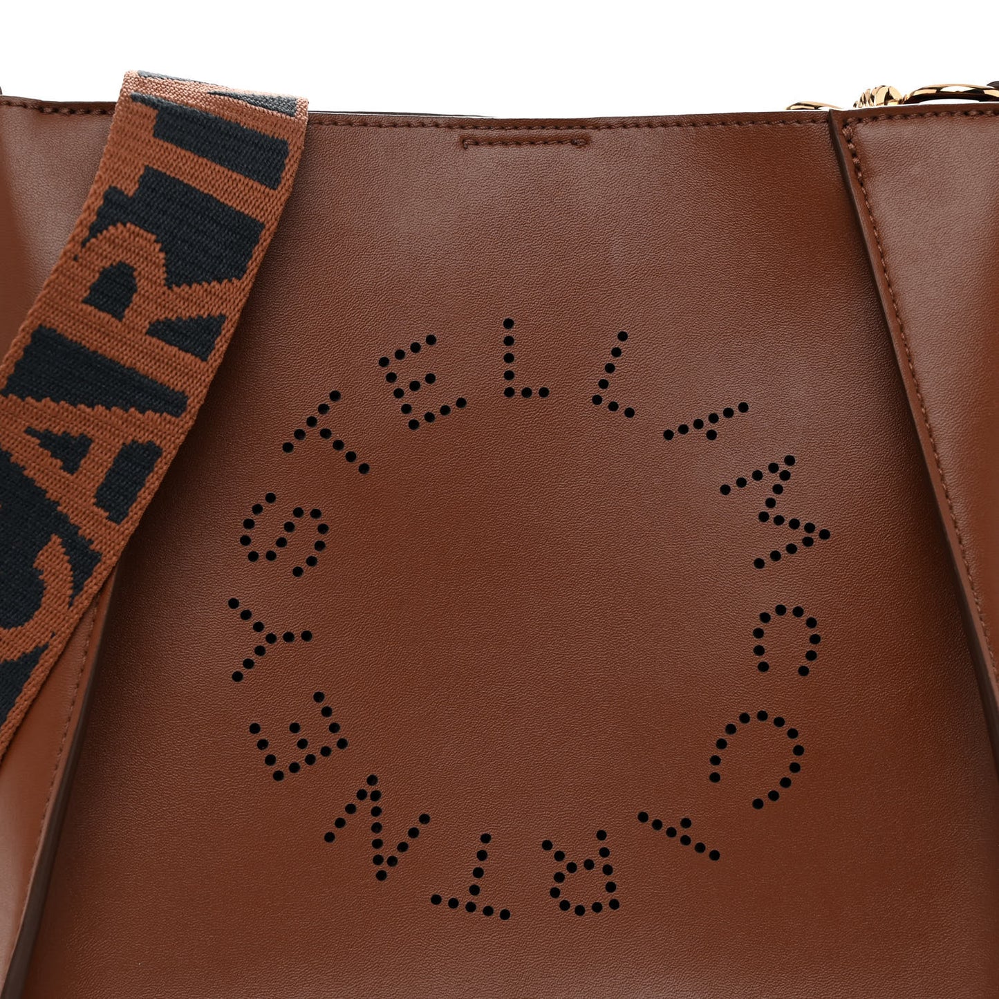 Eco Alter Nappa Perforated Logo Mini Crossbody Cinnamon