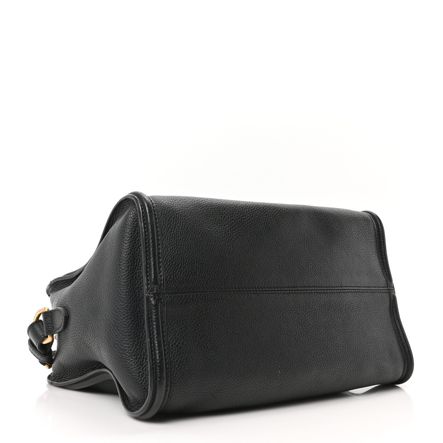 Alexander McQueen Pebbled Calfskin Small Skull Padlock Zip Around Tote Black 4 of 10