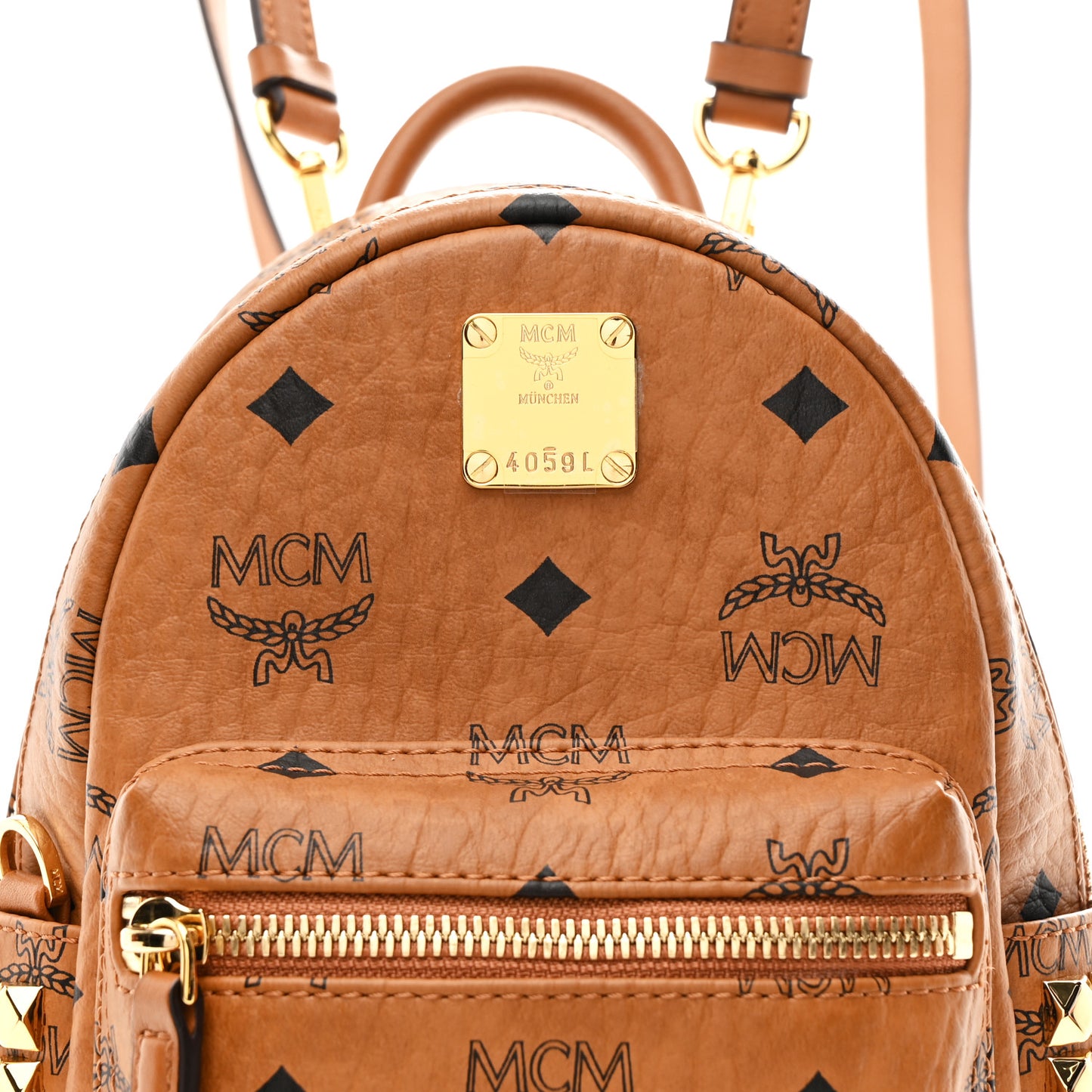Visetos Side Stud X-Mini Stark Backpack Cognac