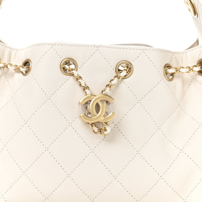 Chanel Caviar Quilted Mini Chanel 25 Handbag White 15 of 21