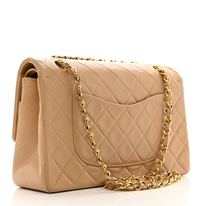 Chanel Lambskin Quilted Medium Double Flap Beige 3 of 13
