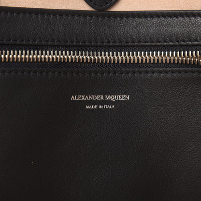 Alexander McQueen Pebbled Calfskin Shopper Tote Petal Black 5 of 9