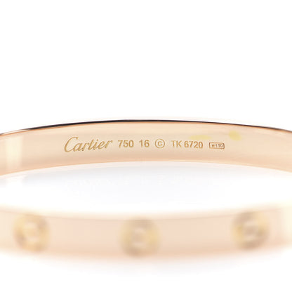 Cartier 18K Pink Gold LOVE Bracelet 16 4 of 5