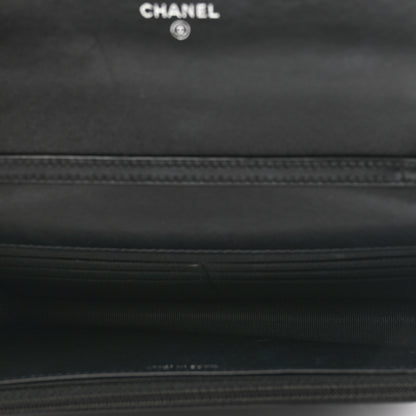 Chanel Patent Calfskin Quilted Reissue Wallet On Chain WOC So Black 5 of 12