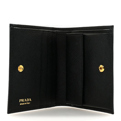Prada Saffiano Metal Bi-Fold Wallet  Black 5 of 7