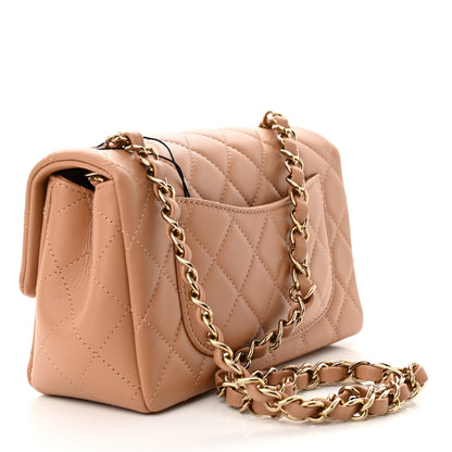 Chanel Lambskin Quilted Mini Rectangular Flap Brown 3 of 11