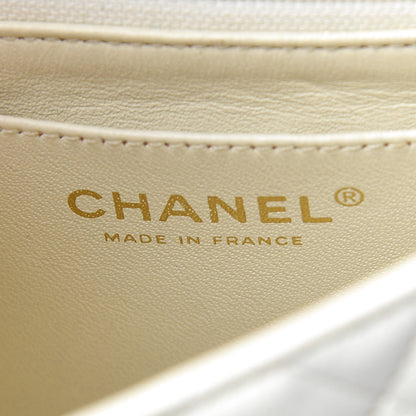 Chanel Lambskin Quilted Mini Square Flap White 6 of 31
