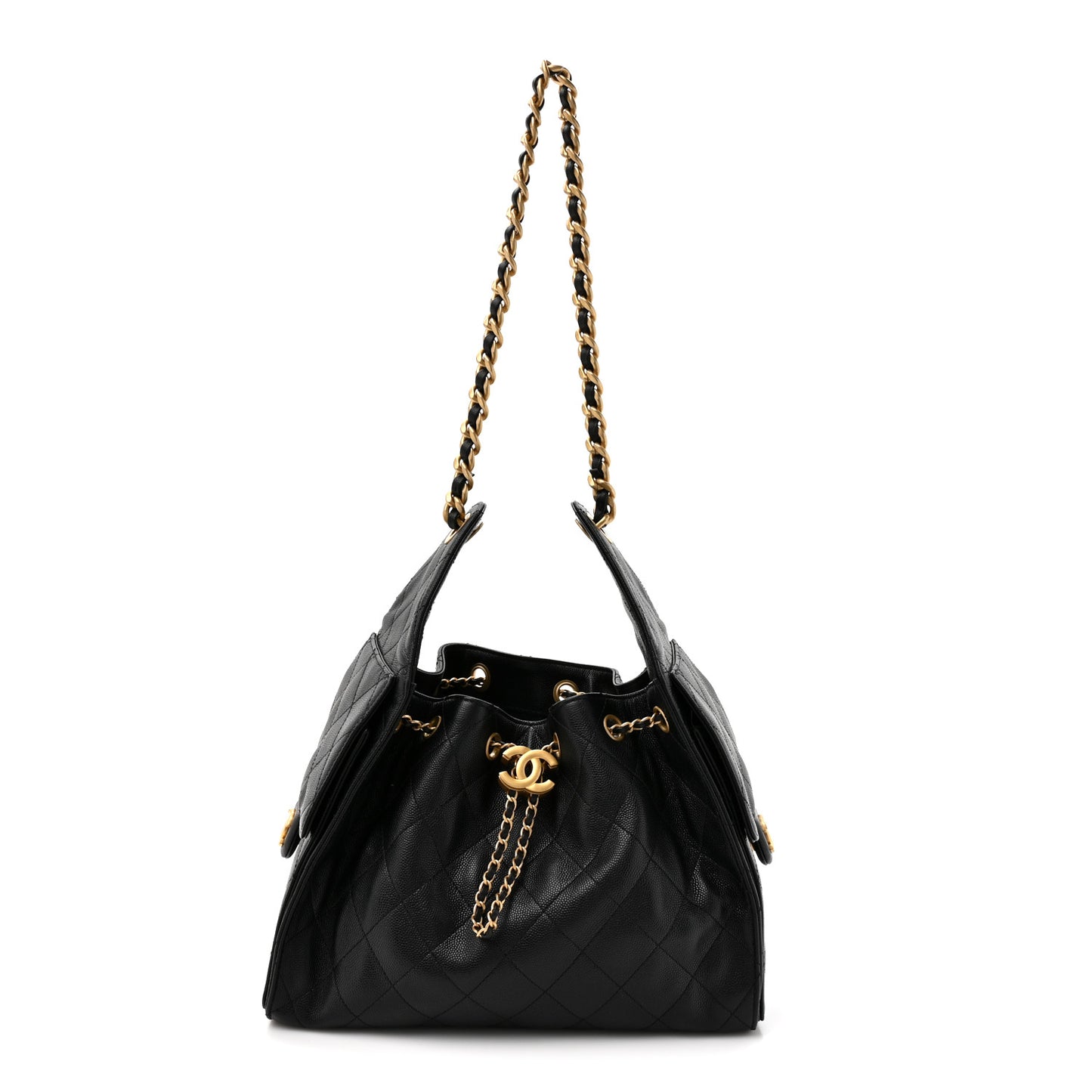 Caviar Quilted Small Chanel 25 Handbag Black