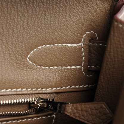 Hermes Taurillon Clemence Birkin 30 Etoupe 11 of 23