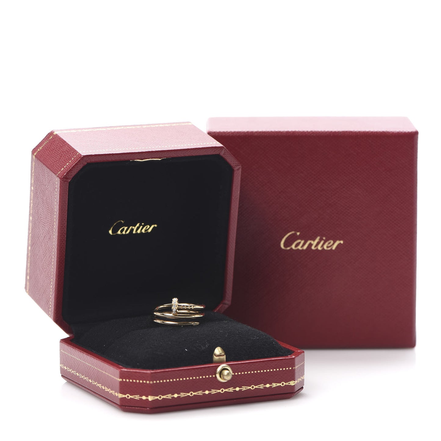 18K Yellow Gold Diamond Double Juste Un Clou Ring 51 5.75