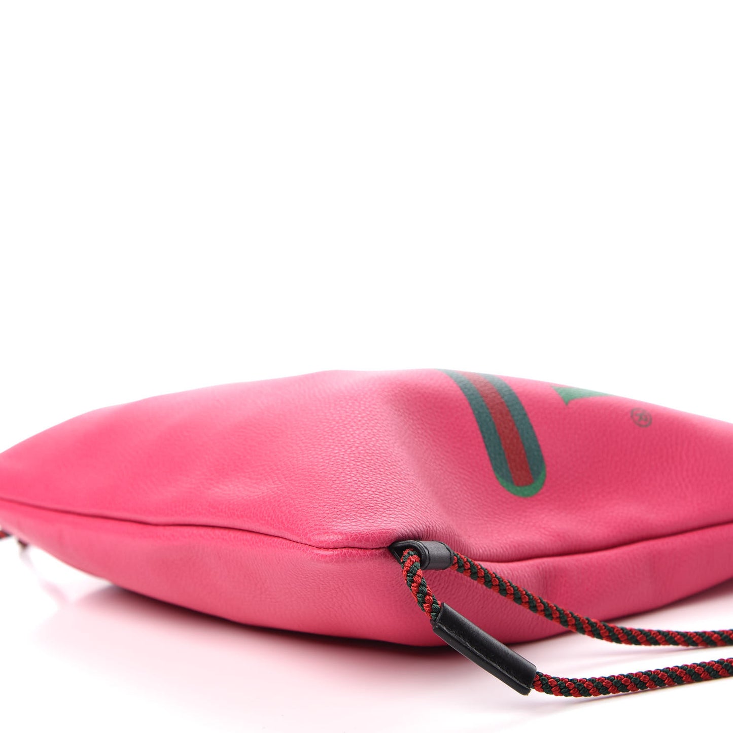 Grained Calfskin Logo Drawstring Backpack Box Pink Green Black