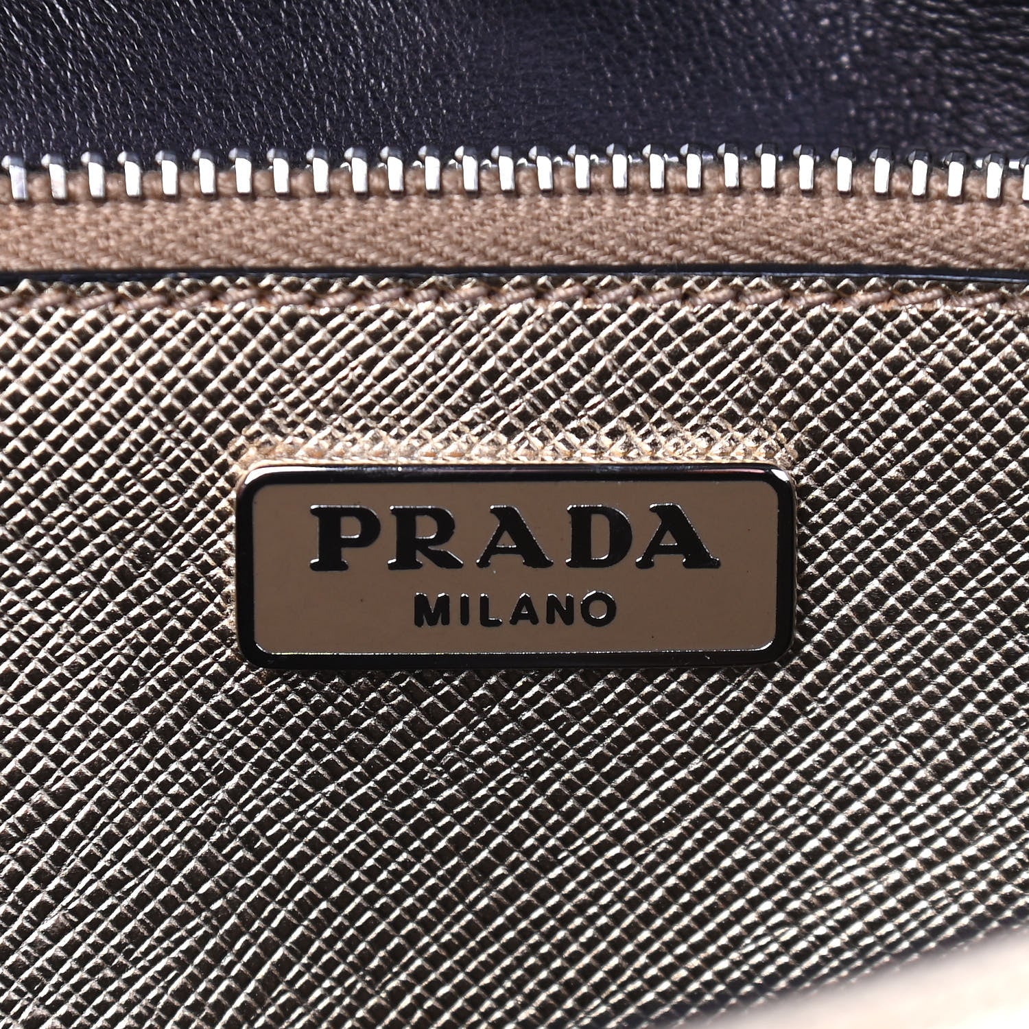 Prada Saffiano Lux Sound Shoulder Bag Platino 5 of 8