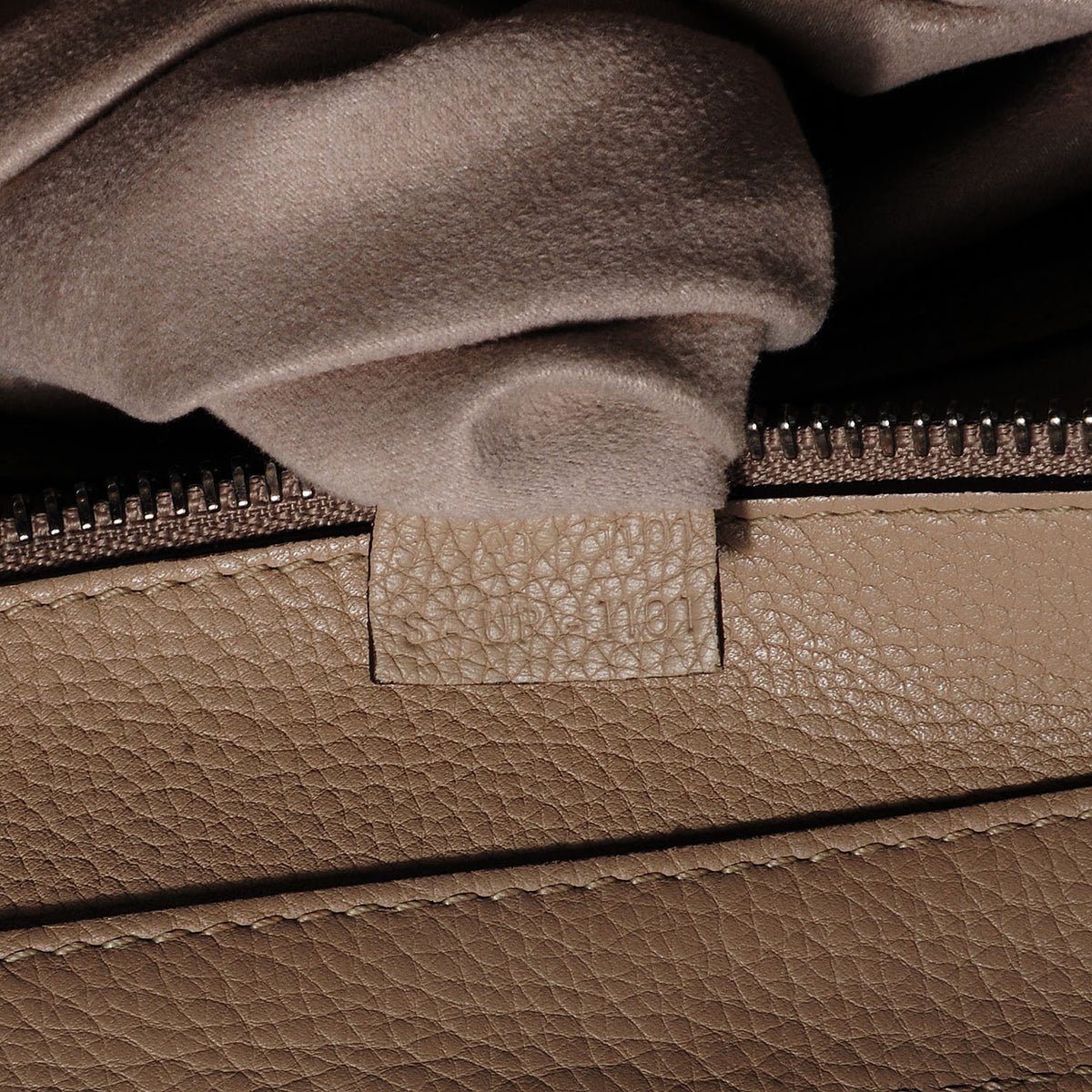 Celine Drummed Calfskin Mini Luggage Dune 7 of 9