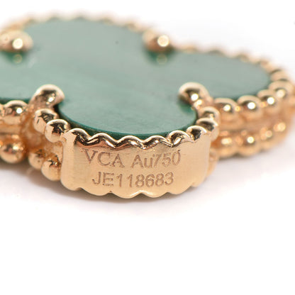 Van Cleef & Arpels 18K Yellow Gold Malachite 5 Motifs Vintage Alhambra Bracelet 5 of 8