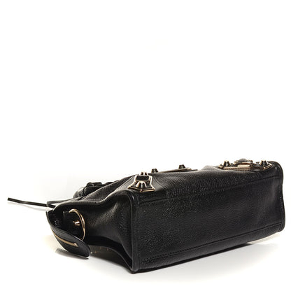 Balenciaga Chevre Gold Metallic Edge Hardware Mini City Black 4 of 12