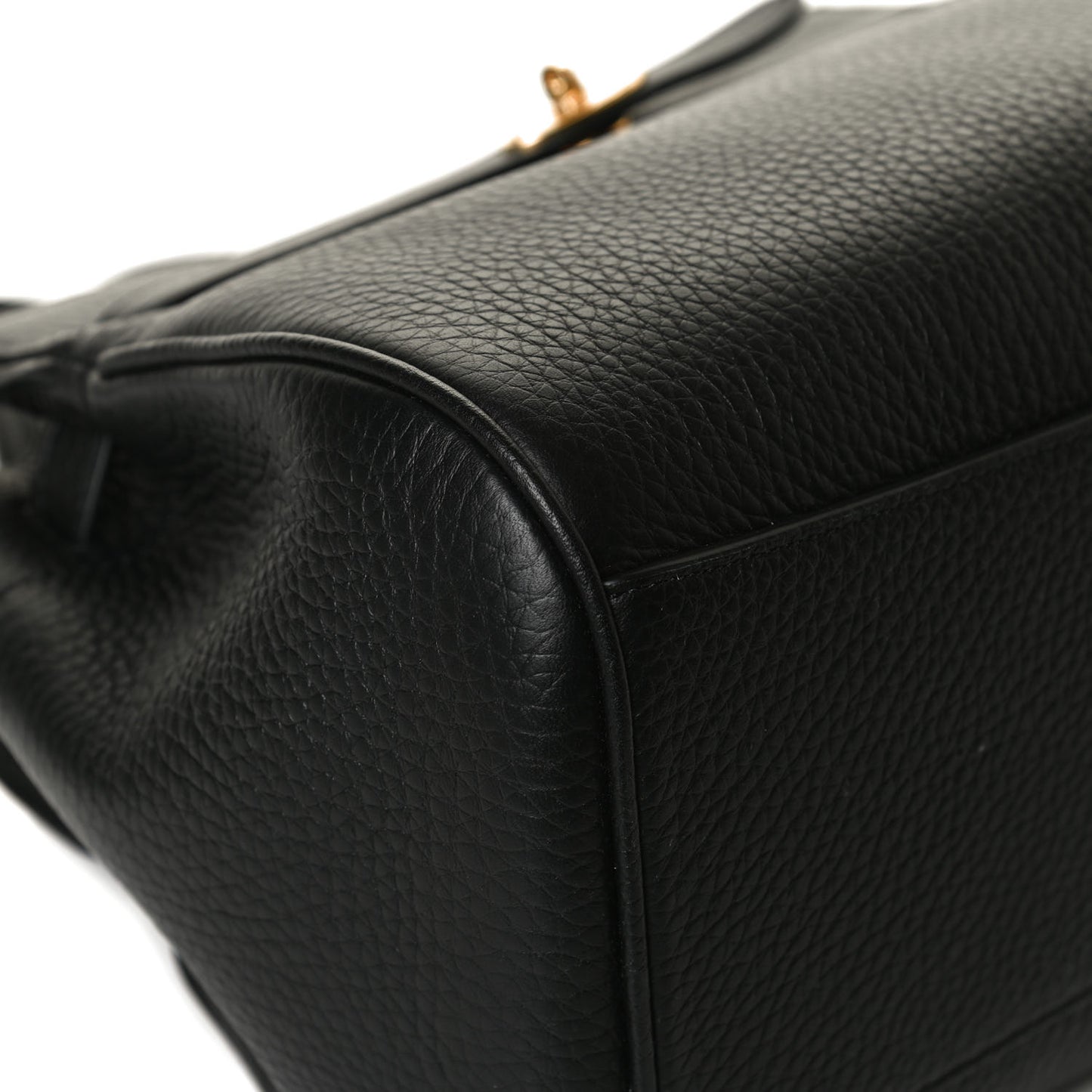 Heavy Grain Small Belted Bayswater Tote Black