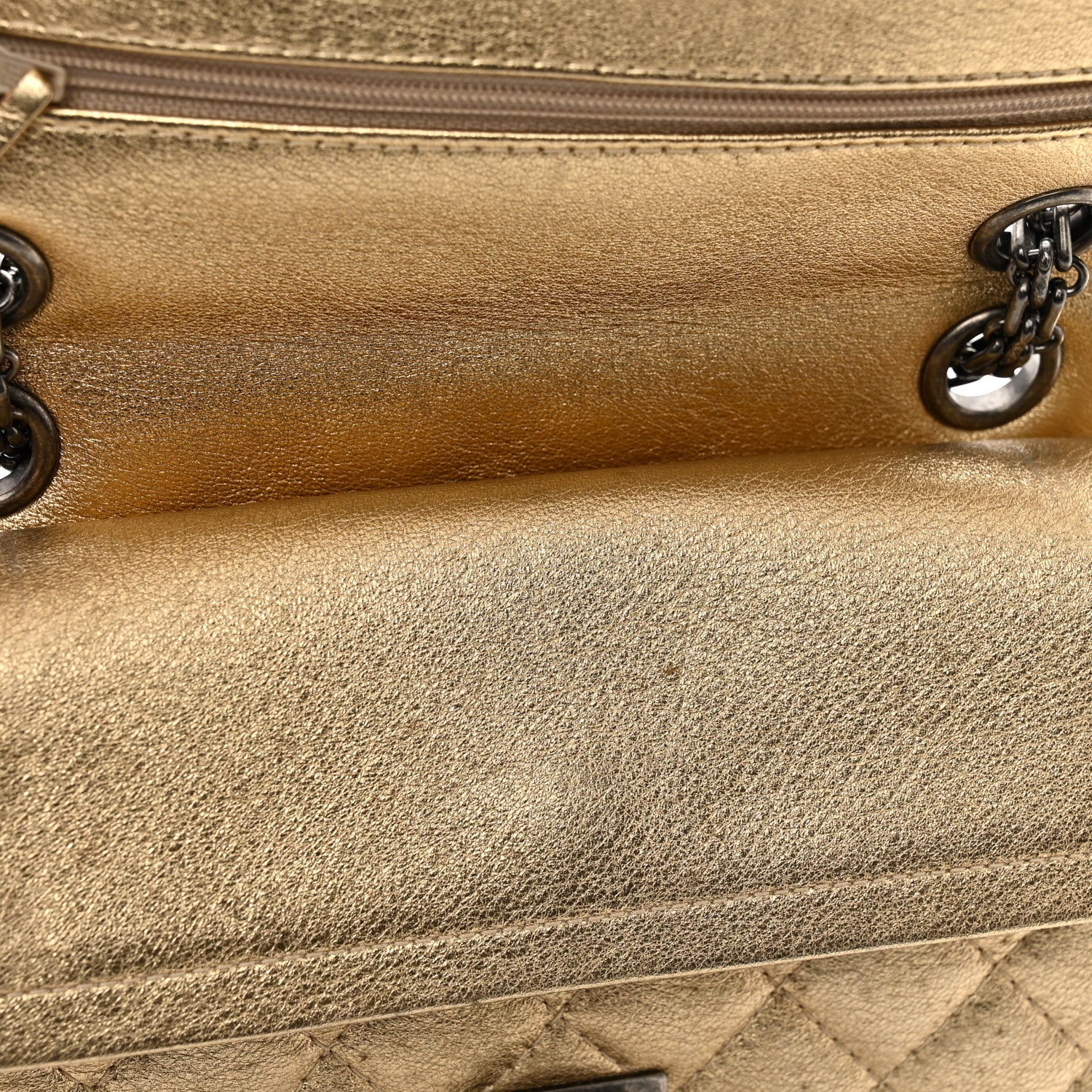 Chanel Metallic Lambskin Quilted 2.55 Reissue 224 Flap Gold 15 of 15