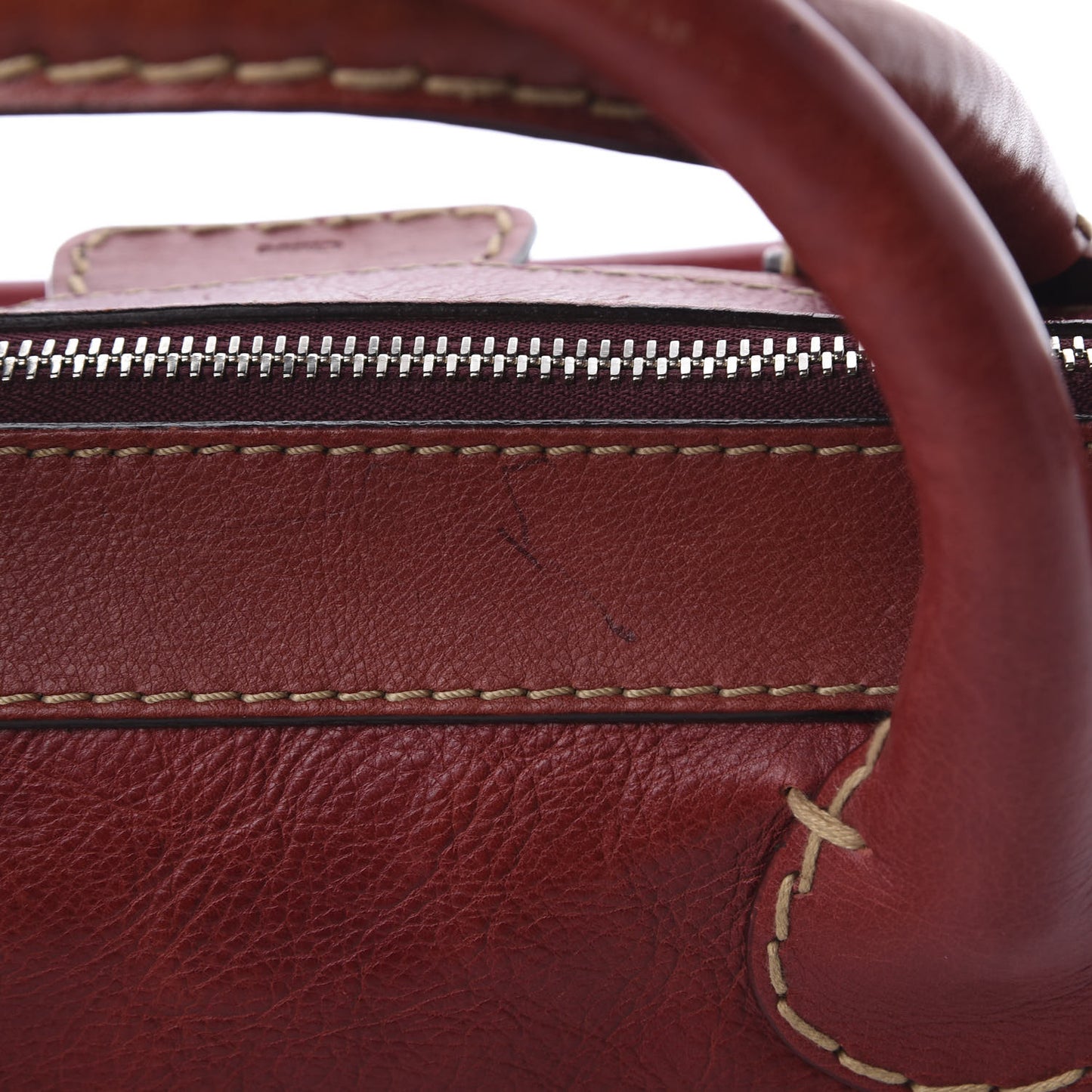 Calfskin Edith Satchel Whiskey