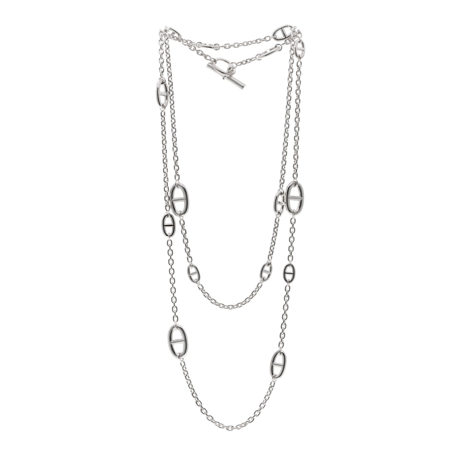 Hermes Sterling Silver Farandole Necklace 80 3 of 5