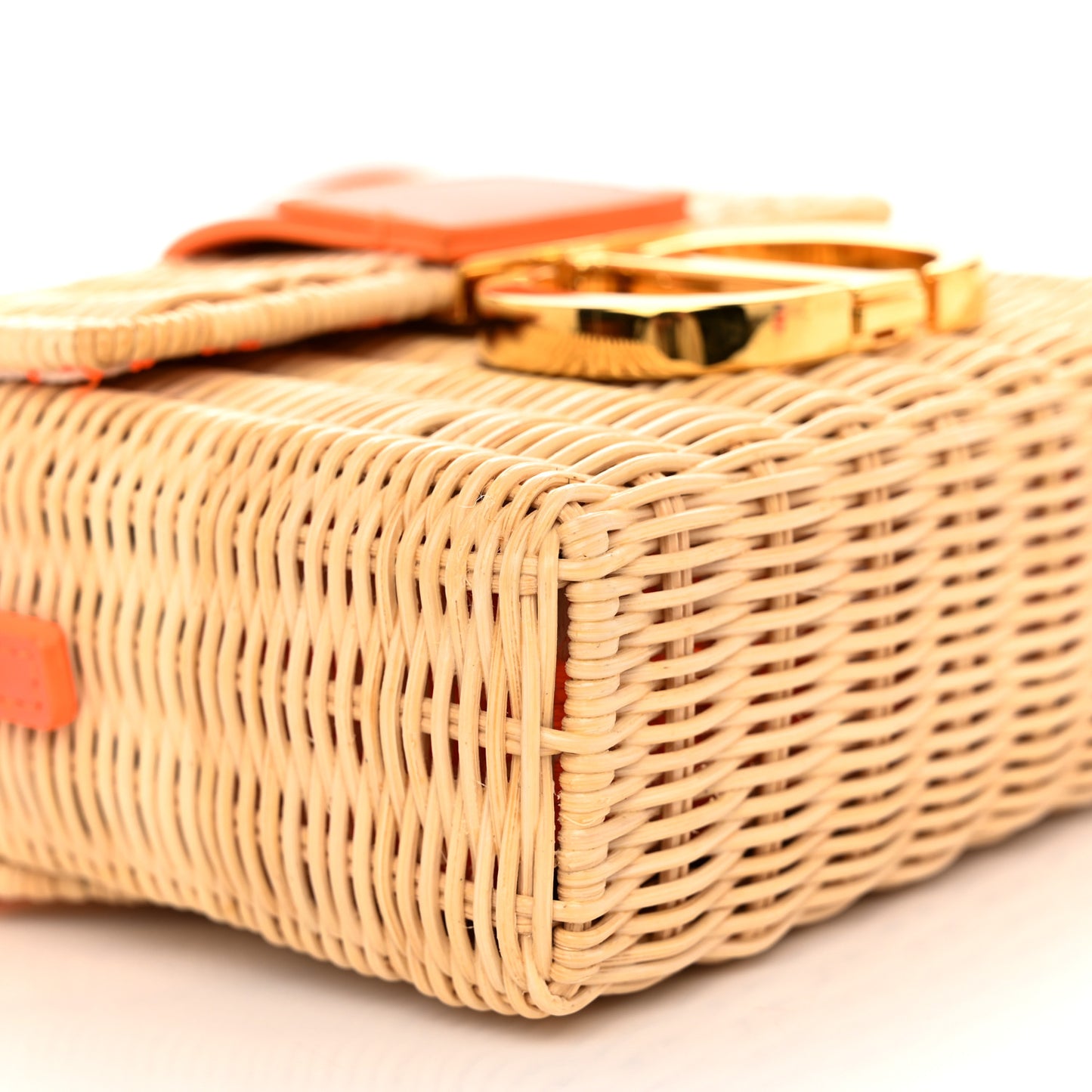 Wicker Oblique 30 Montaigne Box Bag Fluorescent Orange