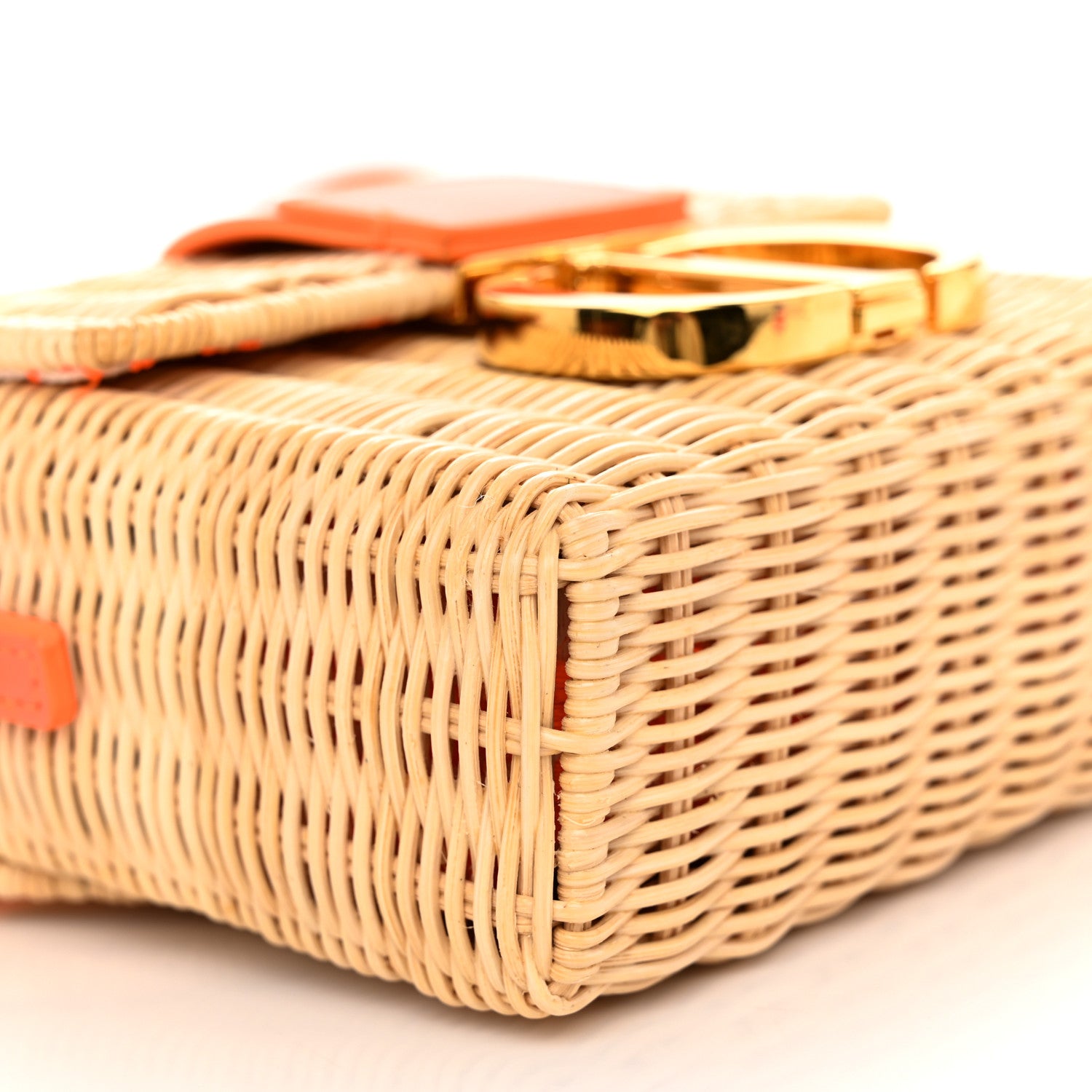Christian Dior Wicker Oblique 30 Montaigne Box Bag Fluorescent Orange 9 of 10