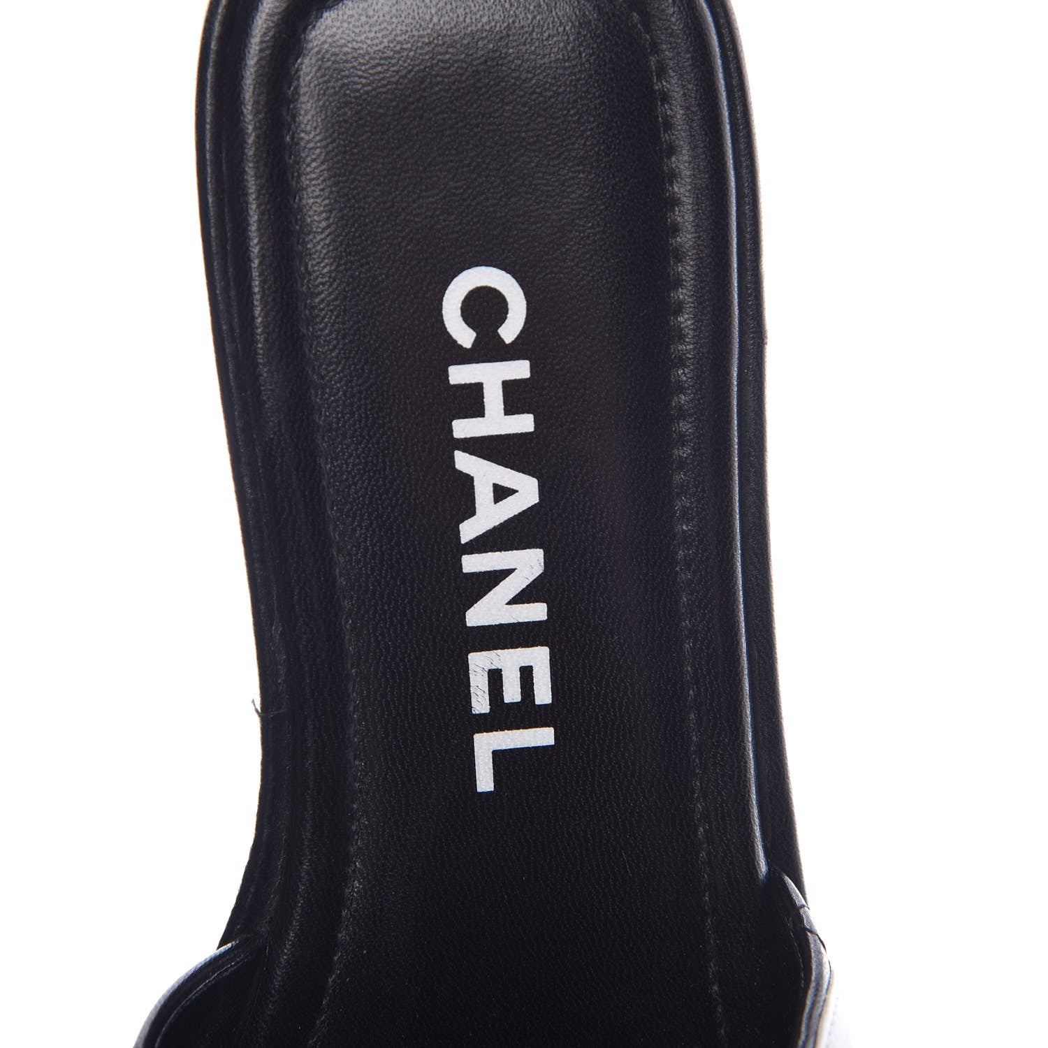 Chanel Calfskin Cambon CC Flat Slide Sandals 36.5 Black 7 of 11