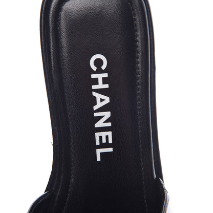 Chanel Calfskin Cambon CC Flat Slide Sandals 36.5 Black 7 of 11