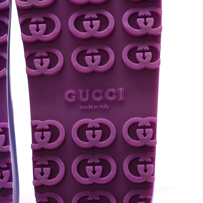 Gucci Soft Rubber Womens Interlocking G Platform 42mm Slide Sandals 36 Sugar Pink 7 of 12