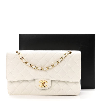 Chanel Caviar Quilted Medium Double Flap White 11 of 11