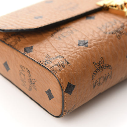 MCM Visetos Small Millie Crossbody Bag Cognac 6 of 9