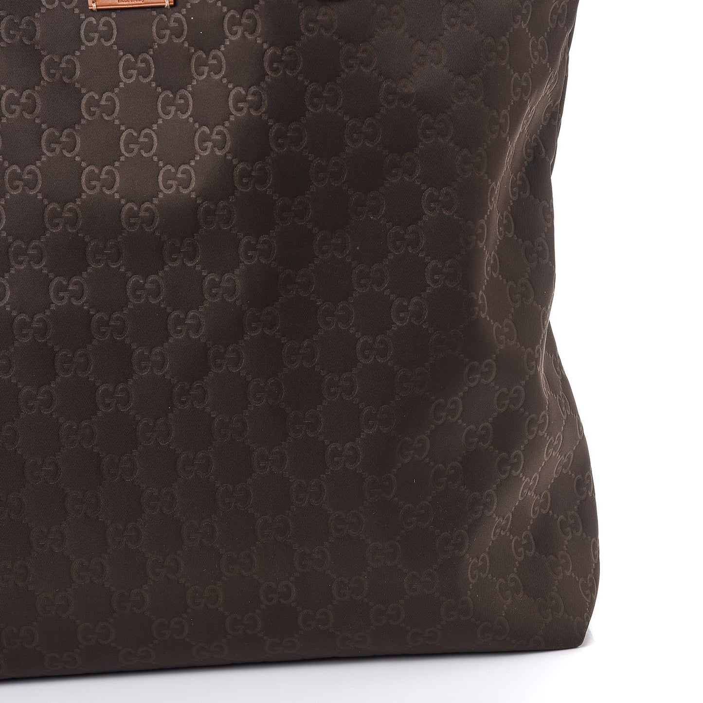 Nylon Monogram Large Tote Cocoa Brown