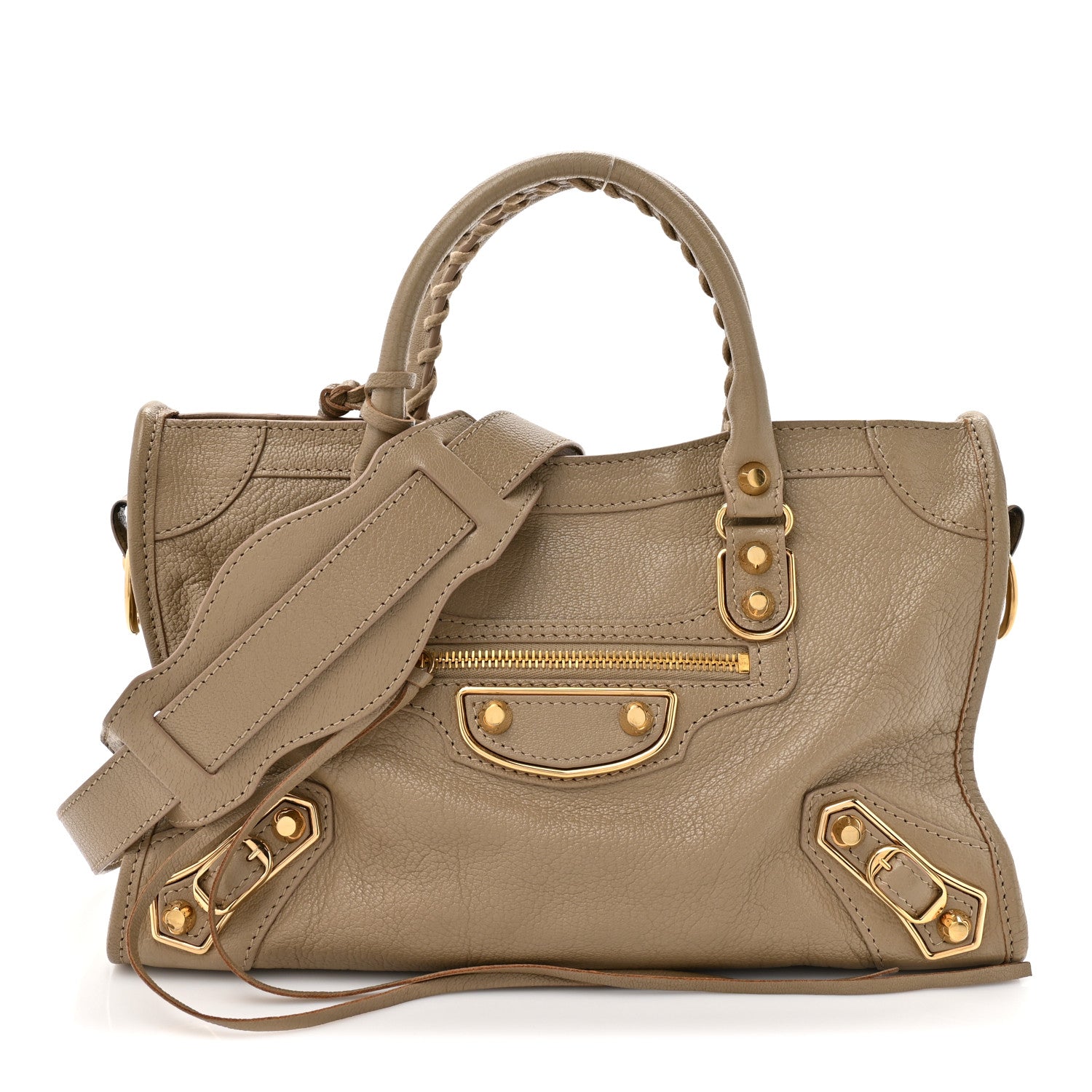 Balenciaga Chevre Gold Metallic Edge Hardware S City Beige Latte 1 of 15