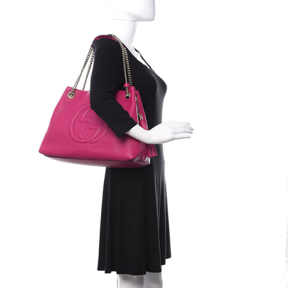Gucci Cellarius Calfskin Medium Soho Chain Shoulder Bag Bright Bouganville 2 of 10