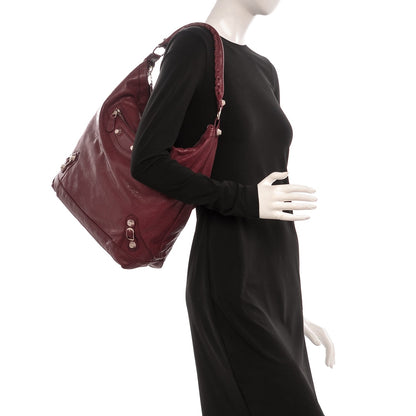 Balenciaga Agneau Giant 12 Silver Hardware Day Hobo Cassis 2 of 7