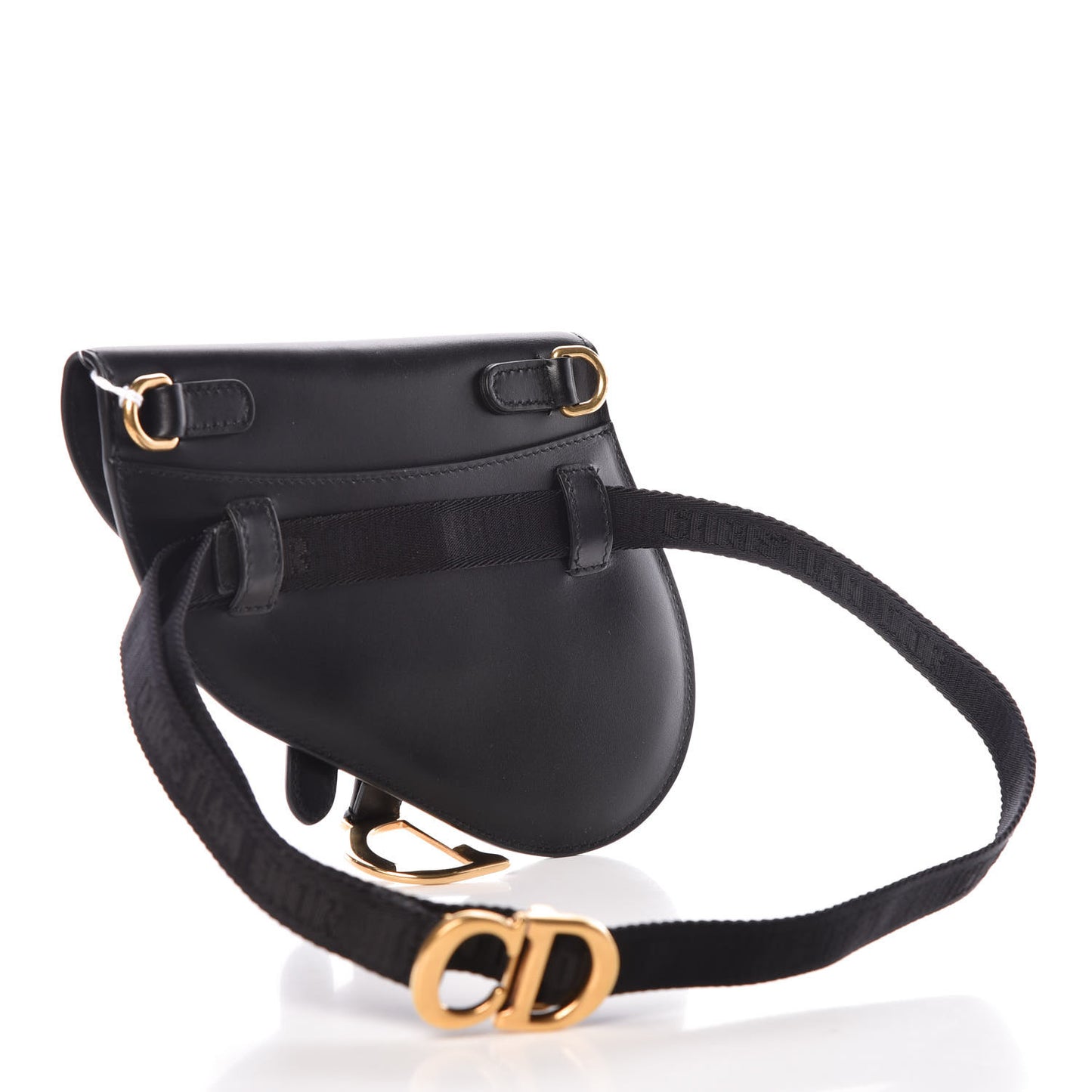 Calfskin Saddle Belt Bag Black