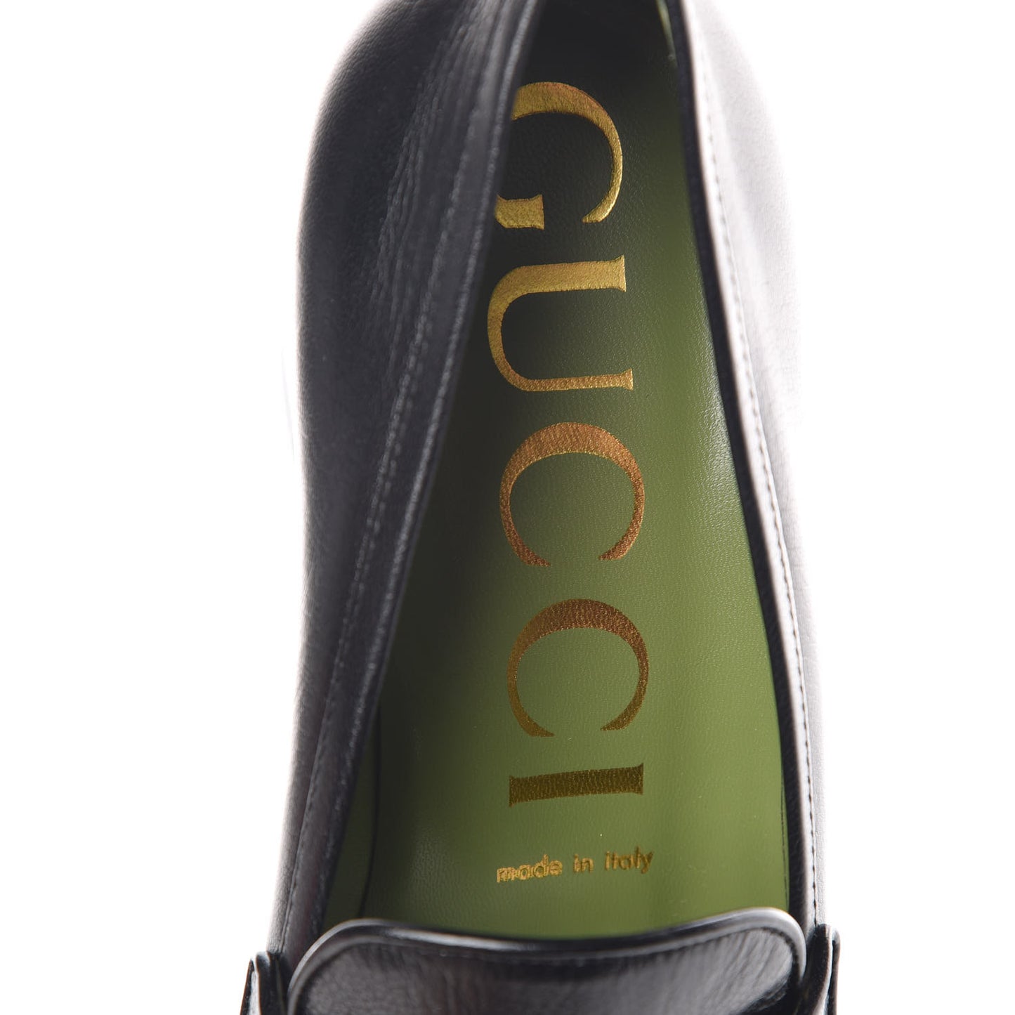 Goatskin Houdan Mid Heel Platform Loafers 40 Black