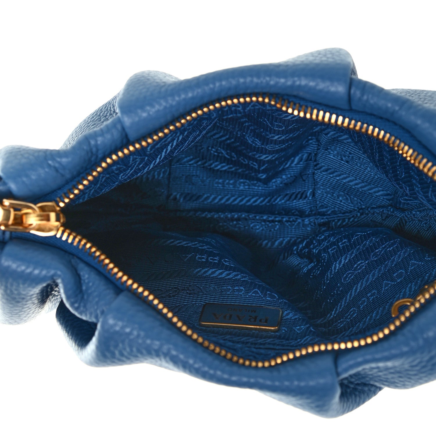 Prada Vitello Daino Wristlet Cobalto 5 of 8