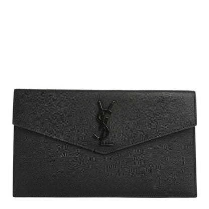 Saint Laurent Grain De Poudre Uptown Pouch Black 1 of 9