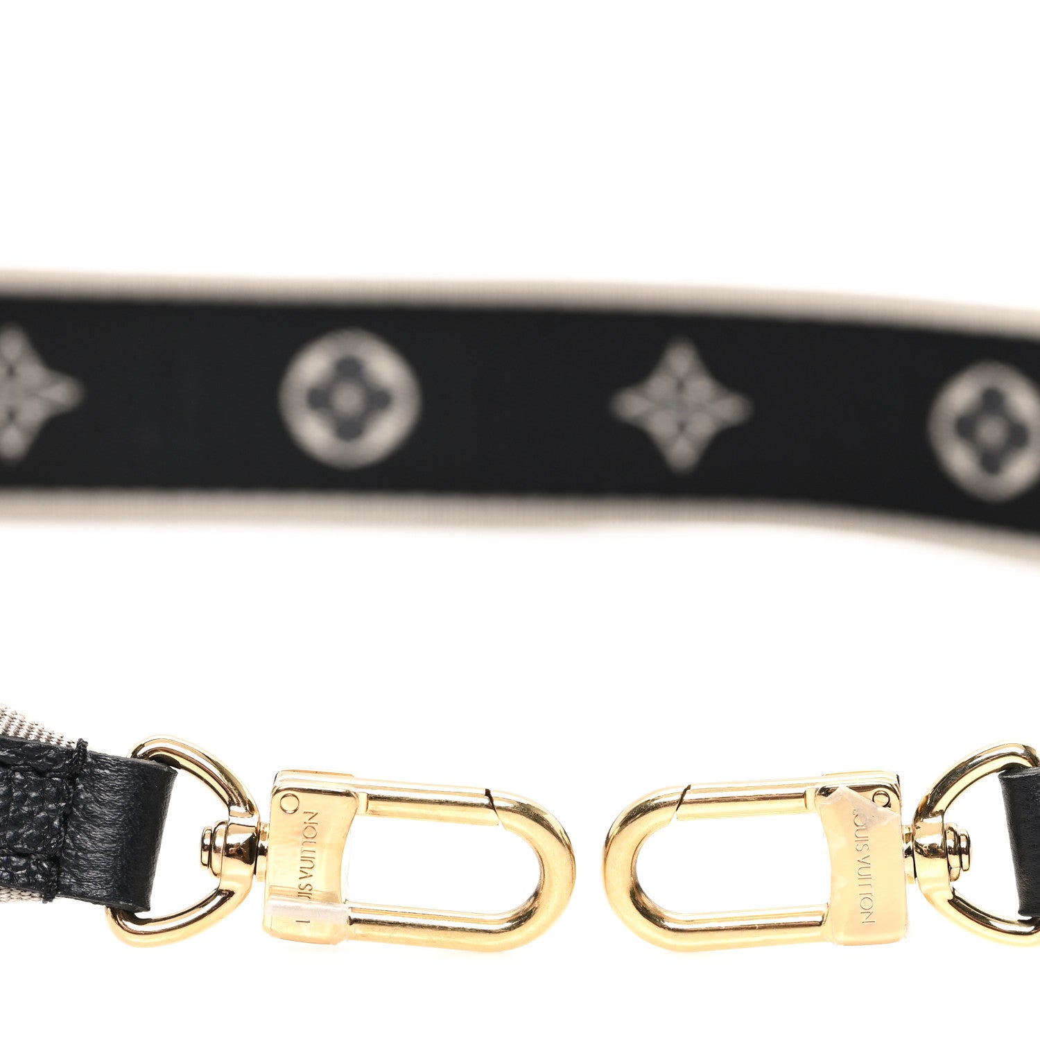 Louis Vuitton Jacquard Diane Shoulder Strap Black Ivory 3 of 3