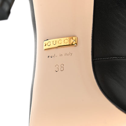 Gucci Malaga Kid Web Sylvie High Heel Slingback Pumps 38 Black 6 of 10