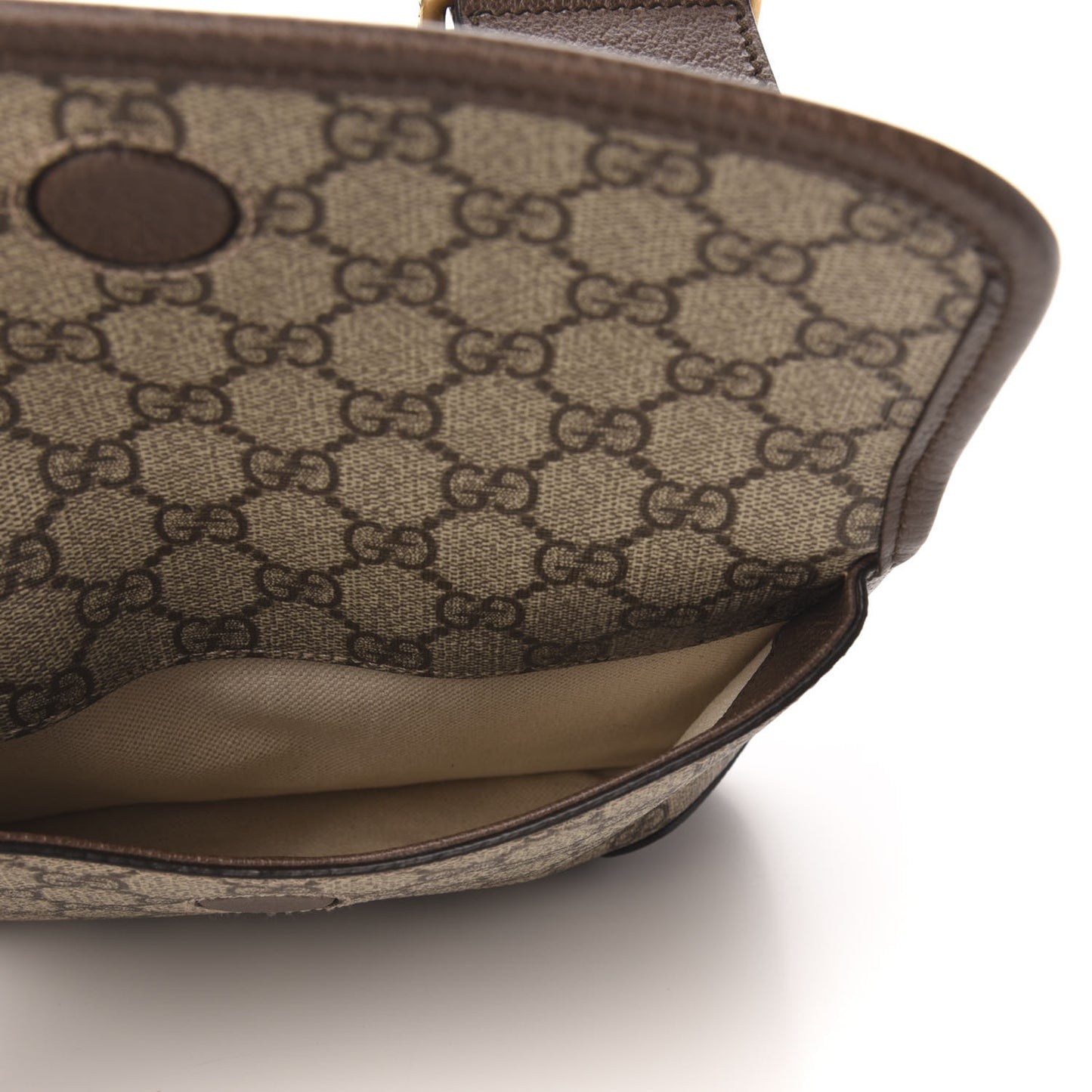 GG Supreme Monogram Web Small Neo Vintage Double Flap Messenger Bag Beige New Acero