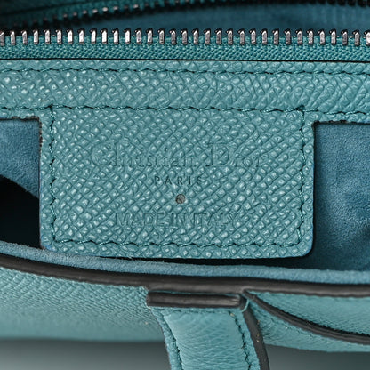 Christian Dior Grained Calfskin Saddle Bag Azure Blue 6 of 11