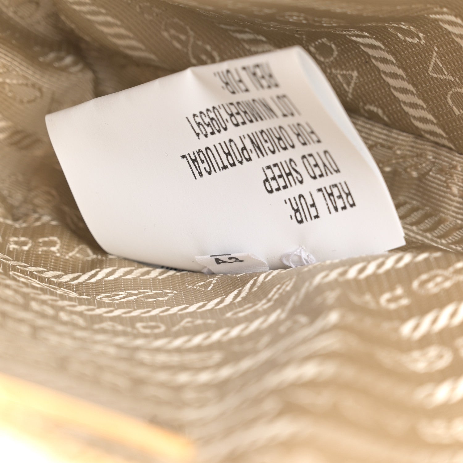 Prada Shearling Symbole Mini Triangle Bag Ecru White 7 of 10