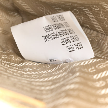 Prada Shearling Symbole Mini Triangle Bag Ecru White 7 of 10