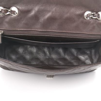Chanel Washed Lambskin Quilted Jumbo Hybrid Reissue Flap Dark Brown 4 of 11