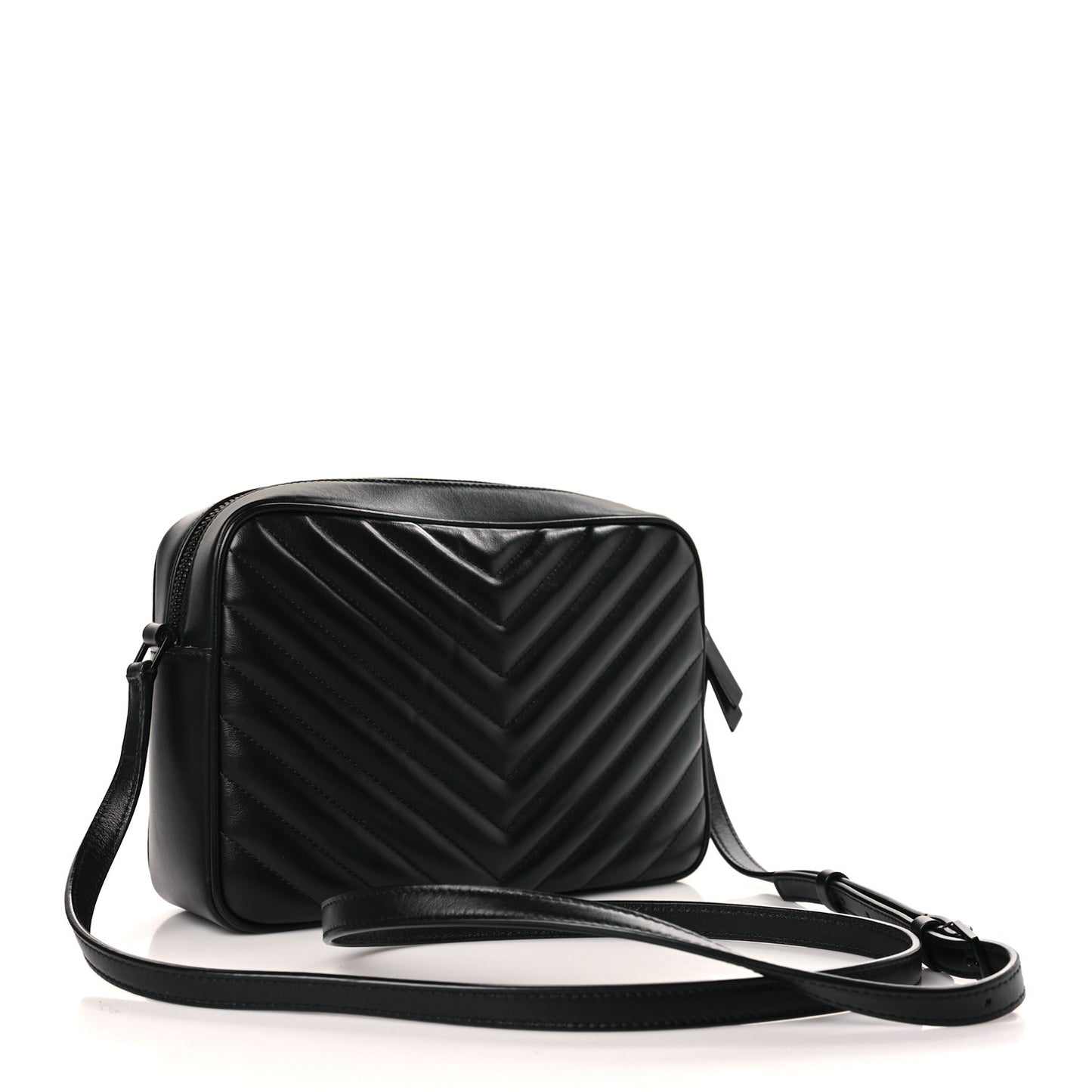 Calfskin Matelasse Monogram Monochrome Lou Camera Bag Black